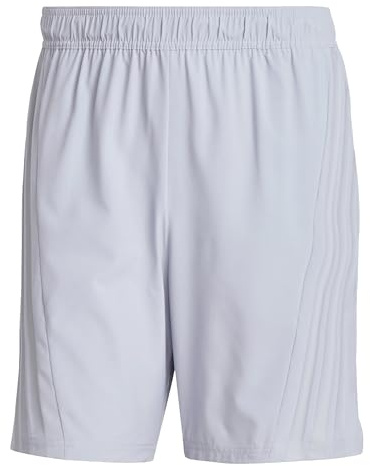 adidas Herren D4T Workout 3 Stripes Shorts, Halo Silver, XXL 7 inch