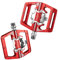 SHUNMIN Bike Pedals Mtb Pedals For Bicycle Clip Automatic Pedals Platform Mountain Bike Mixed Footrest Double Function Power Meter Mountain Bike Pedals(Red)