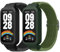 RenSheng 2 pezzi Cinturino Compatibile con Xiaomi Smart Band 9 Active Cinturino Sportivo, Cinturino In Tessuto Morbido ed Elastico per Xiaomi Smart Band 9 Active Cinturino, Nero / Verde, xiaomi smart
