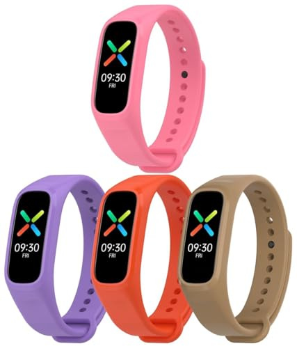 Gransho Silikon Uhrenarmband kompatibel mit OPPO Band, mit Schnellverschluss NO250911 (A [Pack of 4])