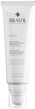 Rilastil Defesa Sterile, schützende, beruhigende und feuchtigkeitsspendende Creme für empfindliche und reaktive Haut, parfümfrei, 50 ml