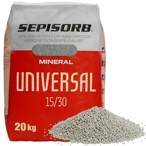 SAMETRUCK 40L Ölbindemittel Sack 20kg Granulat fein Chemikalienbinder Körnung 0,25-1.18mm