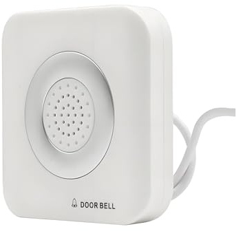 Campanello 12V DC Cablato 90dB - Suoneria Supplementare per Citofono Universale e Controllo Accessi, Campanello Din Don Casa e Ufficio, Cicalino da Interno in ABS Ignifugo, Installazione a Parete