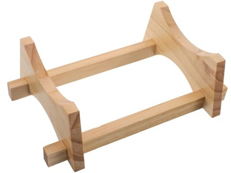 FUNNETOYU Wood Beer Barrel Stand for Beverage Dispenser Sturdy and Easy to Assemble with Elegant Design for Bar Accessories and Events