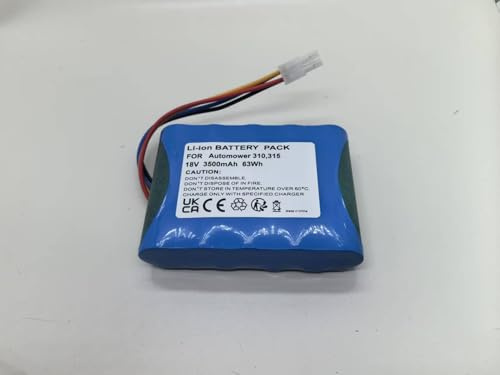 3500mAh Akku Ersatz für Husqvarna Automower 315X 315 310, Husqvarna 584 85 28-01, für Gardena Sileno Minimo/City/Life/Plus, Gardena Sileno R100Li/ R100LiC/ R130Li/ R130LiC/ R160Li Rasenmäher