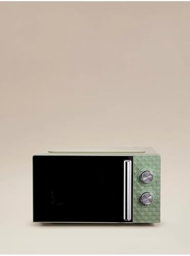 Green 17L Diamond Texture Manual Microwave with Dual Control Knobs