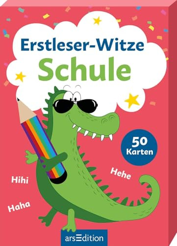 Erstleser-Witze Schule: 50 Karten | Die besten Kinderwitze für Kids ab 6 Jahren (Witze-Kartenbox)