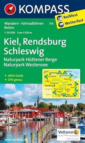 Kiel - Rendsburg - Schleswig: Wanderkarte mit Aktiv Guide, Radrouten und Reitwegen. GPS-genau. 1:50000 (KOMPASS Wanderkarte, Band 714)