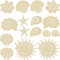 GRAZDesign Wandtattoo Bad Muschel & Meer Set Wandaufkleber Maritime Deko wasserfest - 082 beige