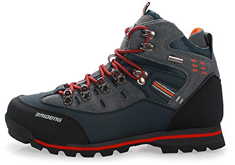 SANANG Pelle Esterna Impermeabile Hiking Boots Autunno Uomini Sport Invernali Trekking Alpinismo Stivali (43 EU, Arancione)