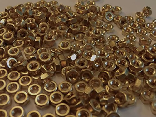M4 BRASS FULL NUTS SOLID BRASS (4mm NUTS 25-PACK)