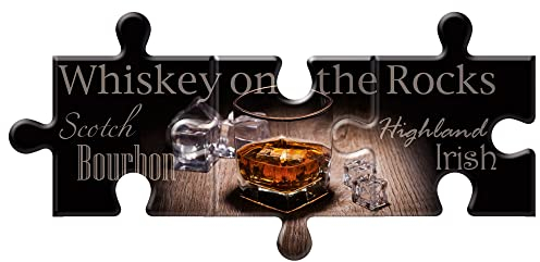 GRAZDesign Wandtattoo Whiskey Partyraum, Keller Türaufkleber, Wandsticker für Männer, Wandaufkleber Wohnzimmer Schlafzimmer, selbstklebende Klebefolie, 85x40cm