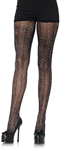 Leg Avenue Crocheted lurex pantyhose, Rose Gold, One Size
