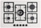Piano cottura Plados FLAT 75 da 75cm con 5 fuochi gas (Bianco Latte)