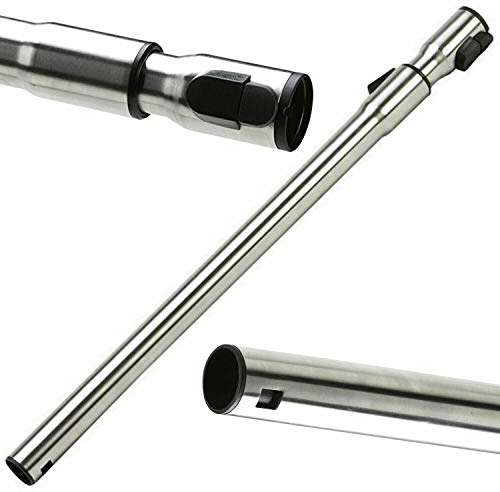Teleskoprohr Edelstahl Saugrohr kompatibel mit Miele 5658813 5658812 | DeClean Staubsaugerrohr - passend für Miele S371 S381, 10275580, 35mm Durchmesser, ausziehbar 61-103 cm