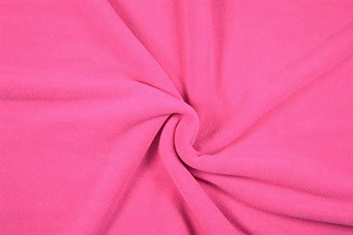 Polarfleece Antipeling 0,5 m Uni - Kuschelfleece Microfleece Meterware - Fleece Stoff- 400g/m (Neonpink)