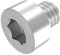 SECCARO Vis cylindriques M6 x 6 mm inox V2A VA A2, DIN 912 / ISO 4762, six pans creux, filetage complet, 20 pièces