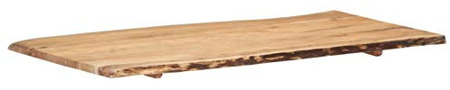 Tidyard Tischplatte DIY Schreibtischplatte Bürotischplatte Holzplatte Massivholz Akazie 120 x 60 x 2,5 cm