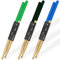 Lot de 3 paires de baguettes de batterie avec poignées antidérapantes en bois d'érable 5A pour adultes, étudiants et débutants (couleur 3)