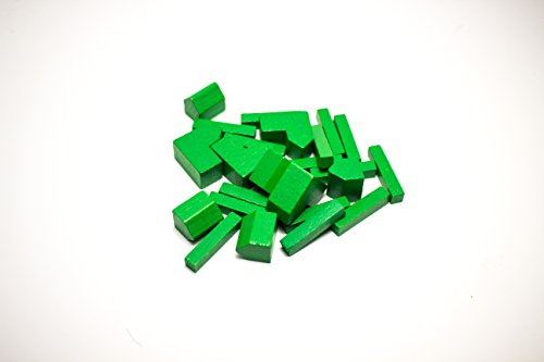 YorksGamePieces Grünes Holz-Ersatzteile für Siedler von Catan