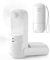 HonHey Ventilateur de Poche, Mini Ventilateur à Main Portable Brumisateur Ventilateur, Rechargeables par USB Personnel Pliable et Silencieux Avec Batterie Externe pour Le Bureau/Les Voyages (Blanc)