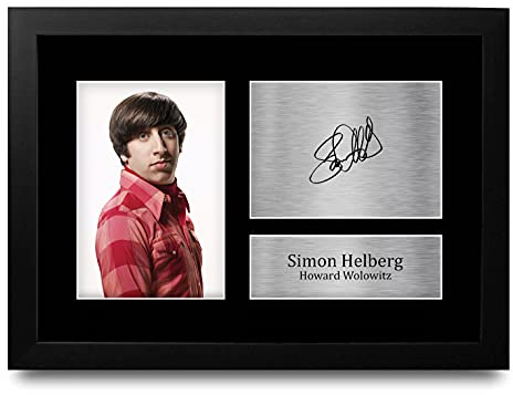 HWC Trading FR A4 Simon Helberg Big Bang Theory Howard Wolowitz - A4 Framed Geschenke Gedruckt Signiert Autogramm Bild Für Fernsehen Zeigen Fans
