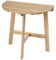 LOLAhome Mesa de Pared Plegable Abatible semicircular de 70x45x74 cm | Madera Acacia Natural Marrón | para Interior o Exterior Balcón, Terraza o Jardín - Colección Nina
