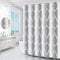 Miorkly Duschvorhang 180x200cm,Waschbar Anti-Bakteriell Shower Curtains,AntiSchimmel Wasserabweisend Badevorhang, Duschvorhänge Textil Aus Polyester mit 12 Duschvorhangringen und 1 Seil Binden(grau)