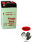 Compatible avec BMW R 25/3 250 1953-1956 Batterie YUASA B49-6 6V / 8AH Batteries Deja Pret pour DEMARRER Moteur SPECIFIQUE Scooter Moto Complet