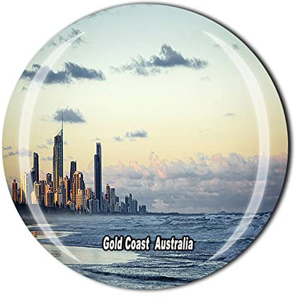 Gold Coast Australia Fridge Magnet Crystal Tourist Souvenir Gift Collection Refrigerator Magnetic Sticker