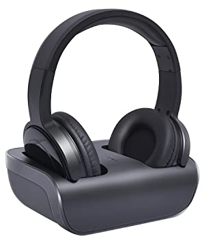 ZANCHIE Wireless Headphones for TV Watching with RF Transmitter & Charging Dock (Digital Optical RCA AUX), On-Ear Digital TV Headsets for Seniors, Plug n Play, up to 330ft, No Audio Delay