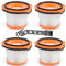Jollsung Paquete de 4 filtros de mano para Shark Kit de filtro de repuesto WandVac System 2 en 1 Aspiradora inalámbrica WV361UK WV361GDUK WV361PLUK WV361RGUK WV361BLUK WV362UKT WV362RGUKT WV362BLUKT