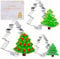 Christmas Tree Cookie Cutter Set, 3 Pieces Xmas Tree Cookie Cutters with Recipe Booklet Biscuit Molds for Chirstmas Day Party Decorations DIY Gift Family Kids Baking Tools