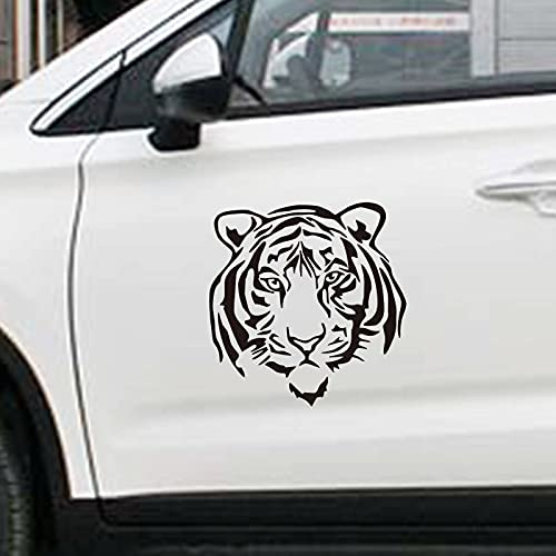 PTNKUIIY 2 Stück 3D Tiger Autoaufkleber Motorhaube Sticker Heckscheibe wasserdichte Grafik Aufkleber Selbstklebende Karosserie Aufkleber Auto Styling Dekoration Aufkleber für Auto Motorrad,Schwarz