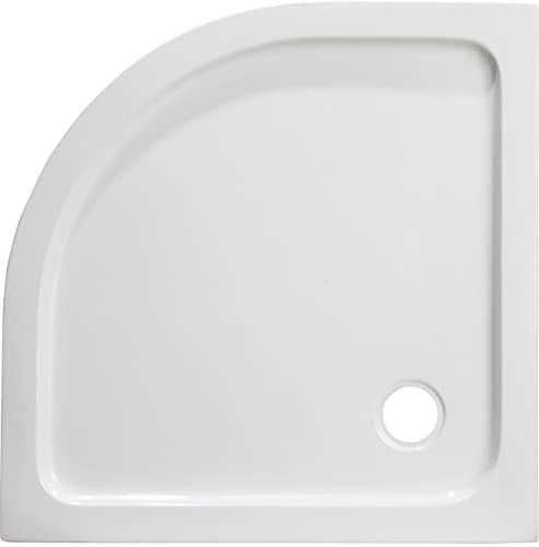 Plato de Ducha Semicircular Angular QATAR 90X90X5 CM para Mampara Acrílico PVC