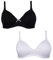 Ladies Famous Make Maternity Nursing T-Shirt Bra. Cup Size DD-G (as8, Cup_Band, g, 36, Black/White)