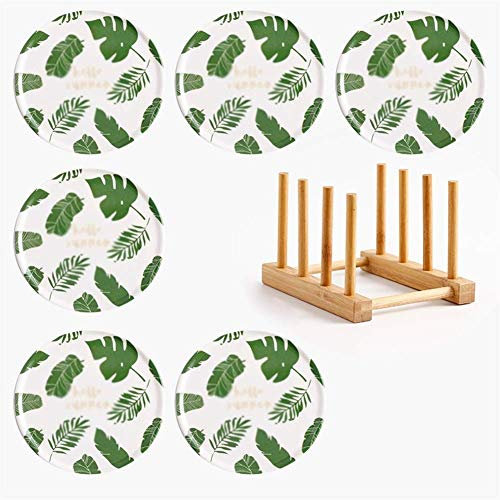 Plastic Placemat, Coasters With Storage Rack Heat Resistant Table Mat Placemat Bar Table Mat Coffee Cup Mat Place Mats (Color : #3) (#4)