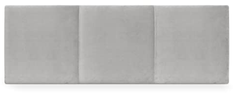 DHOME Kopfteil aus Samt HIGH End Modern Modernes glattes modulares Design Anspruchsvolles gepolstertes Kopfteil Bett Luxus Schlafzimmer gepolstertes (Samt Hellgrau, 160x50cm (150/160))
