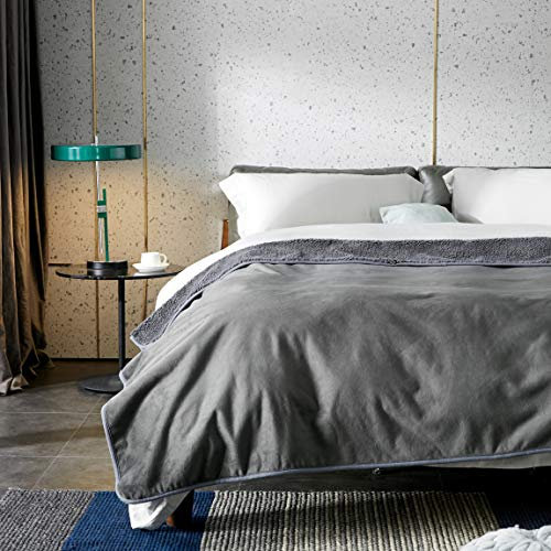 ALLISANDRO wasserdichte Hundedecke, 260 x 224 cm, grau, pinkelsicher, Welpenüberwürfe für Couch, Sofa, Bett, Auto, Haustier, auslaufsicher, weiche Sherpa-Kissenmatte für Welpen Hunde Katzen