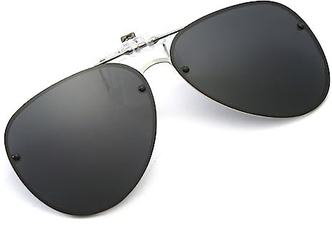YAMEIZE Gafas de Sol con Clip y Lente Polarizada - Gafas de Piloto Antirreflejantes para Mujeres Hombres Gafas con Clip sin Montura para Conducir Viajar al Aire Libre