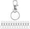 TK Gruppe Timo Klingler 132x Karabiner Schlüsselanhänger - Schlüsselring Set - Metallring für Schlüsselanhänger - Key Rings & Key Rings Chain - Ringhalter silber mit Drehgelenk