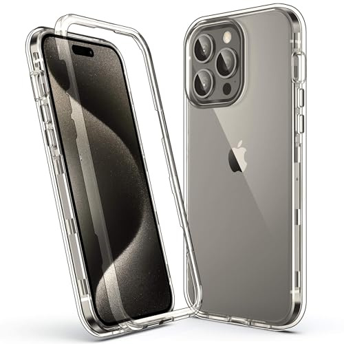 ULAK for iPhone 15 Pro Max Case Heavy Duty Shockproof, Clear | Dual Layer Bumper Cover Transparent Protective Phone Case Compatible with iPhone 15 pro max 6.7 inch (NO SCREEN PROTECTOR)