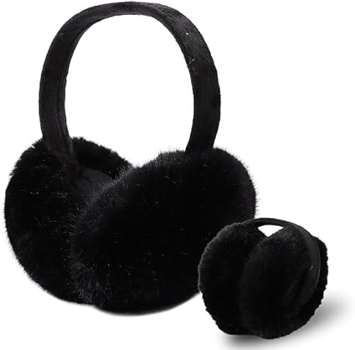 Naravisio Couvre Oreilles Cache Oreilles Femme, Cache Oreilles en Peluche Pliable Réglables Doux pour Hommes Femmes Protège-oreilles de Mode Classique