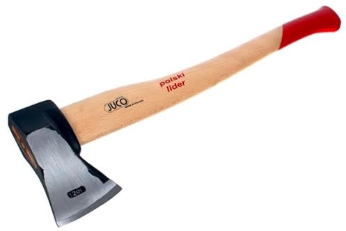 NAJDER Axt / 1,2 kg - 600 mm langlebige gehärtete Spitze, DIN 7294, Buchenstiel, starker Keil, ideal für Garten und BAU, sehr scharf und präzise, Härte 47-55 HRC