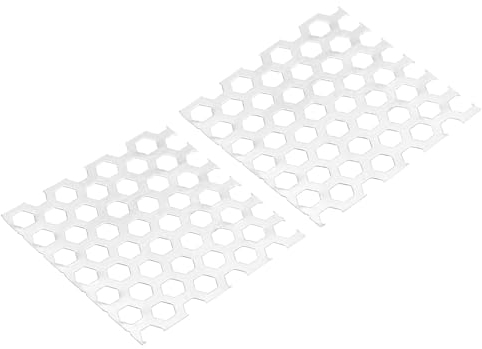 PATIKIL 3,94 L x 3,94 W Perforadas Metal Hojas, 2uds 20Ga 3/8 Agujero Aluminio Aleación Malla Expandida Perforada Placa para Ventilación Filtración Secadora Ventilación