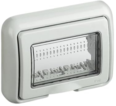 BRATEK Placca stagna compatibile con biticino ip55, placca ip55 compatibile con serie matix, Placca per frutti elettrici da esterno