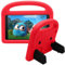 BARALARIQIU Bambini Custodia per Amazon Fire 7 2015/2017/2019 Tablet Antigraffio Morbido in Gomma Cover Protezione Antiurto con Supporto Rosso
