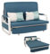Mendler Schlafsofa HWC-M83, Schlafcouch Couch Sofa, Schlaffunktion Bettkasten Liegefläche, 130x185cm - Stoff/Textil dunkelblau