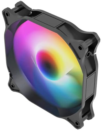 Vida Pulsar 12cm ARGB Fan for Vida EOS And TEMPEST Cases, 9 LEDs, Hydraulic Bearing, 1200 RPM, 4-pin (Daisy Chain Header), Black
