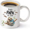 Merrwon Papa Faultier Tasse mit Spruch Beste Papa der Welt - 330ml Keramik Kaffeetassen mikrowellengeeignet spülmaschinenfest, Geschenke für Vater zu Geburtstag, Weihnachten und Vatertag